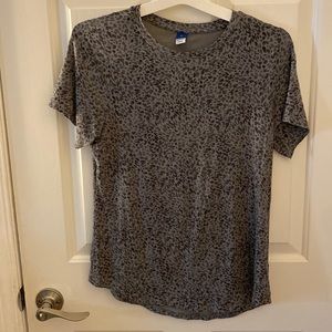 Gray animal print top